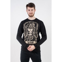 Bluza Loki. Wciągana, bez kaptura, w kolorze czarnym