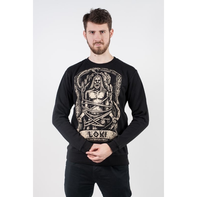 Bluza Loki. Wciągana, bez kaptura, w kolorze czarnym