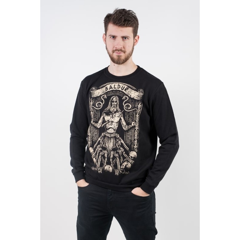Bluza Baldur w Helheim. Wciągana, bez kaptura, w kolorze czarnym