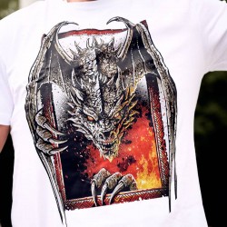 White Men's T-shirt "Dragon"