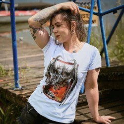 White Women's T-shirt "Dragon"