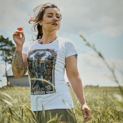Koszulka damska Zielarka (biała) • Nihil Novi × Replika • autorski wzór zielarski