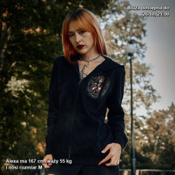 Damska bluza rozpinana Lilith - amulety i trzy anioły