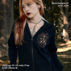 Damska bluza rozpinana Lilith - amulety i trzy anioły
