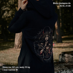 Damska bluza rozpinana Lilith - amulety i trzy anioły