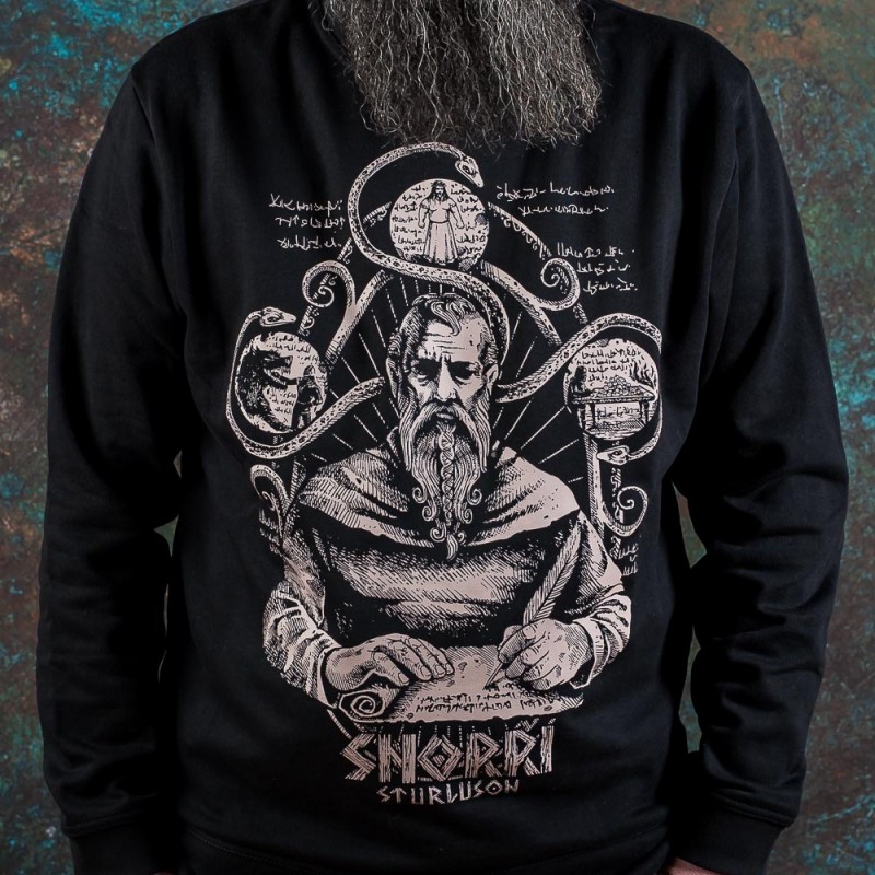 Snorri Sturluson na wciąganej bluzie bez kaptura